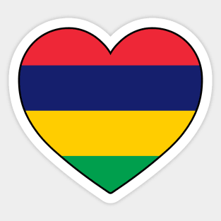 Heart - Mauritius Sticker